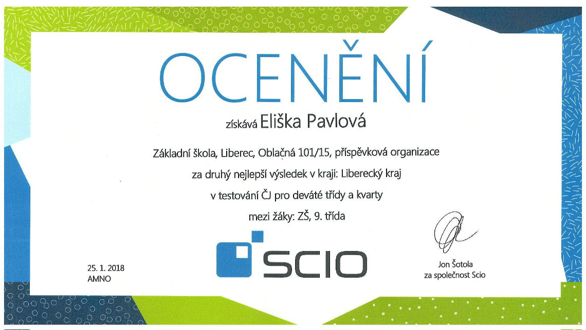 Úspěch v Národním testování