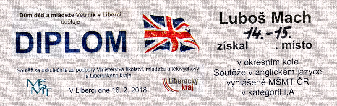 Okresní kolo anglické olympiády