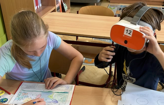 Žáci 4.A poznávali svět ve virtuální realitě